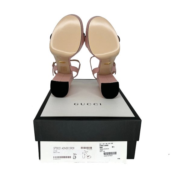 Gucci Women's 573021 GG Marmont Leather Platform Sandals - Picture 9 of 9